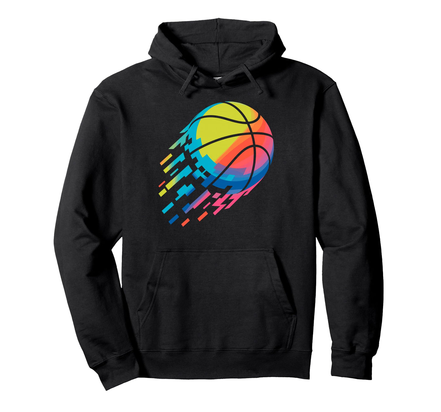 Colorful Basketball Ball Basketball Hoodie - Minimalist Print for Adults - T-Shirt, Sweatshirt, Hoodie