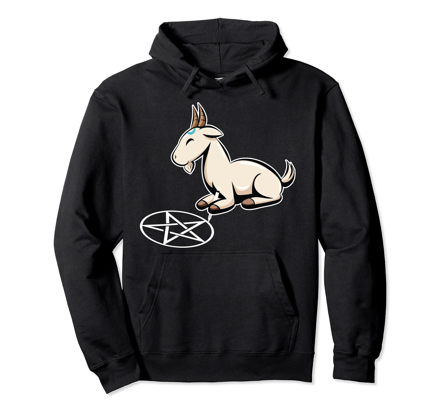 Goat Pentagram Goth Goat Hoodie - Aesthetic Graphic for Adults - T-Shirt, Sweatshirt, Hoodie