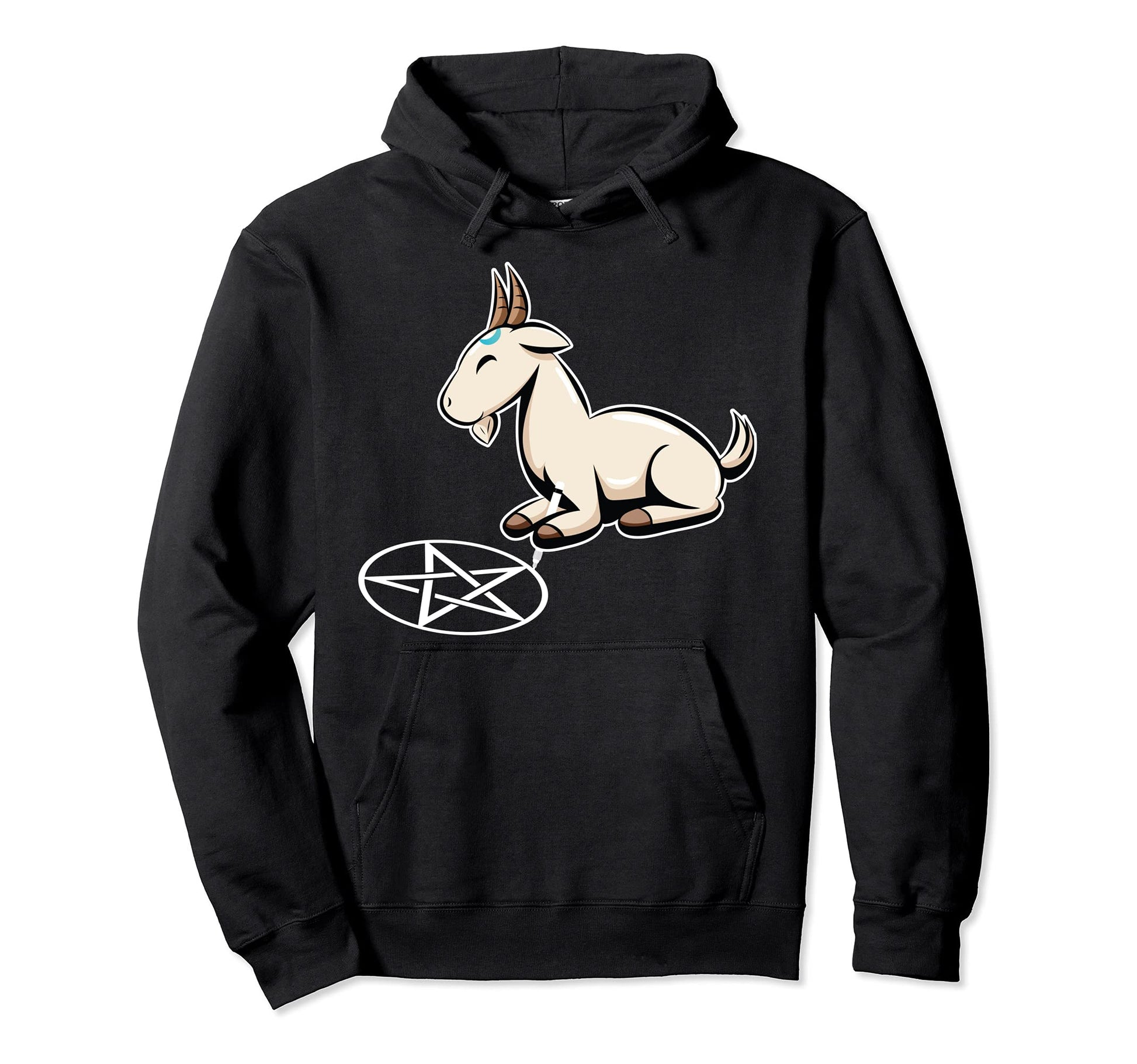 Goat Pentagram Goth Goat Hoodie - Aesthetic Graphic for Adults - T-Shirt, Sweatshirt, Hoodie