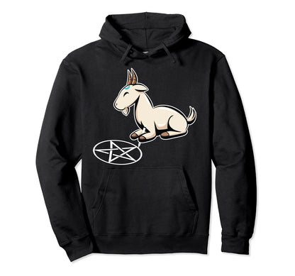 Goat Pentagram Goth Goat Hoodie - Aesthetic Graphic for Adults - T-Shirt, Sweatshirt, Hoodie