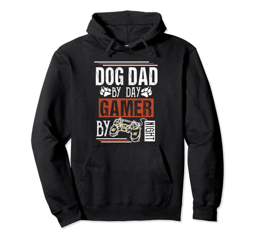 Mens Dog Dad Day Gamer Night Hoodie - Fun Novelty Design for Adults - T-Shirt, Sweatshirt, Hoodie