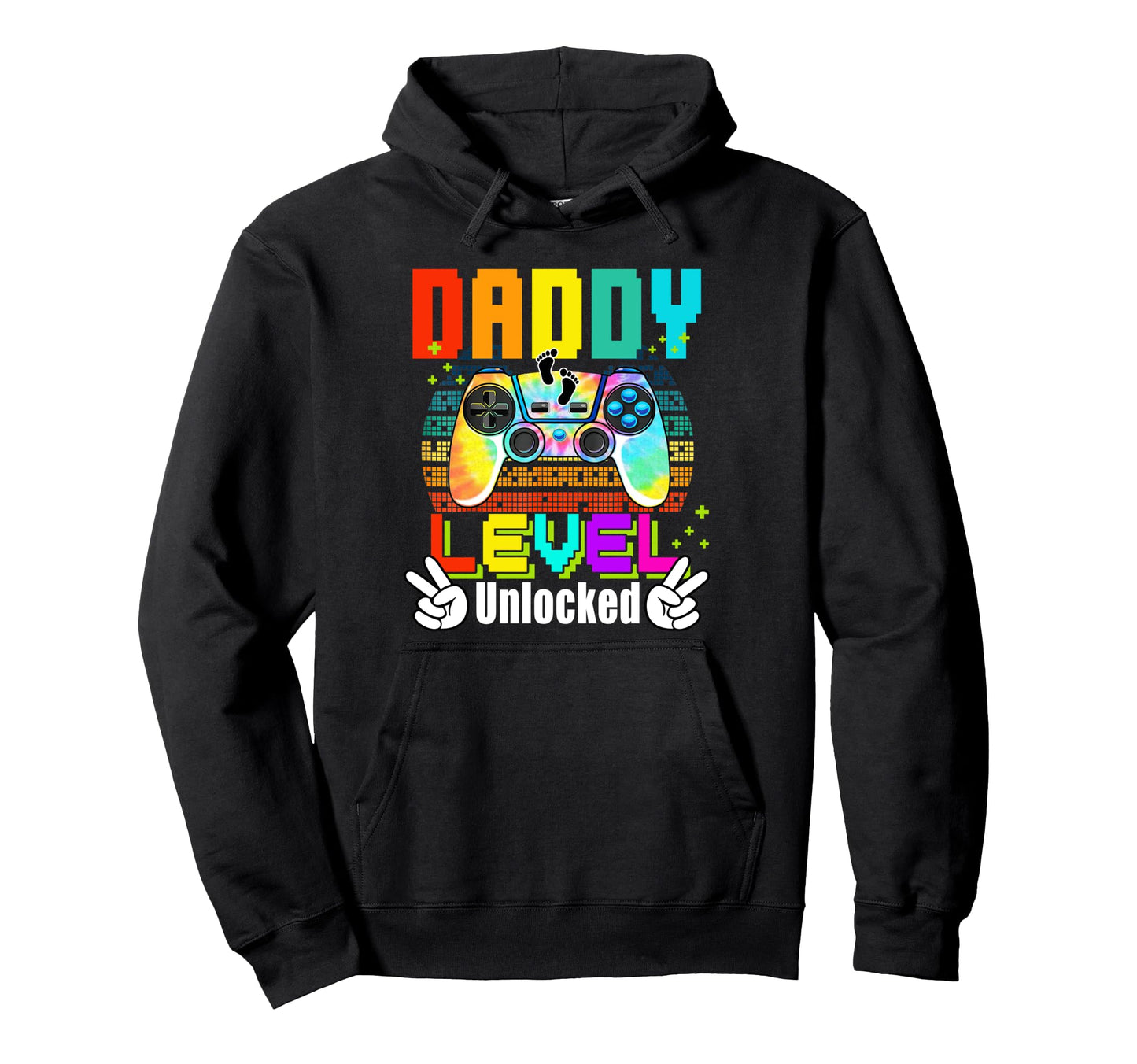 Daddy Level Unlocked Leveled Up To Hoodie - Aesthetic Graphic for Adults - T-Shirt, Sweatshirt, Hoodie
