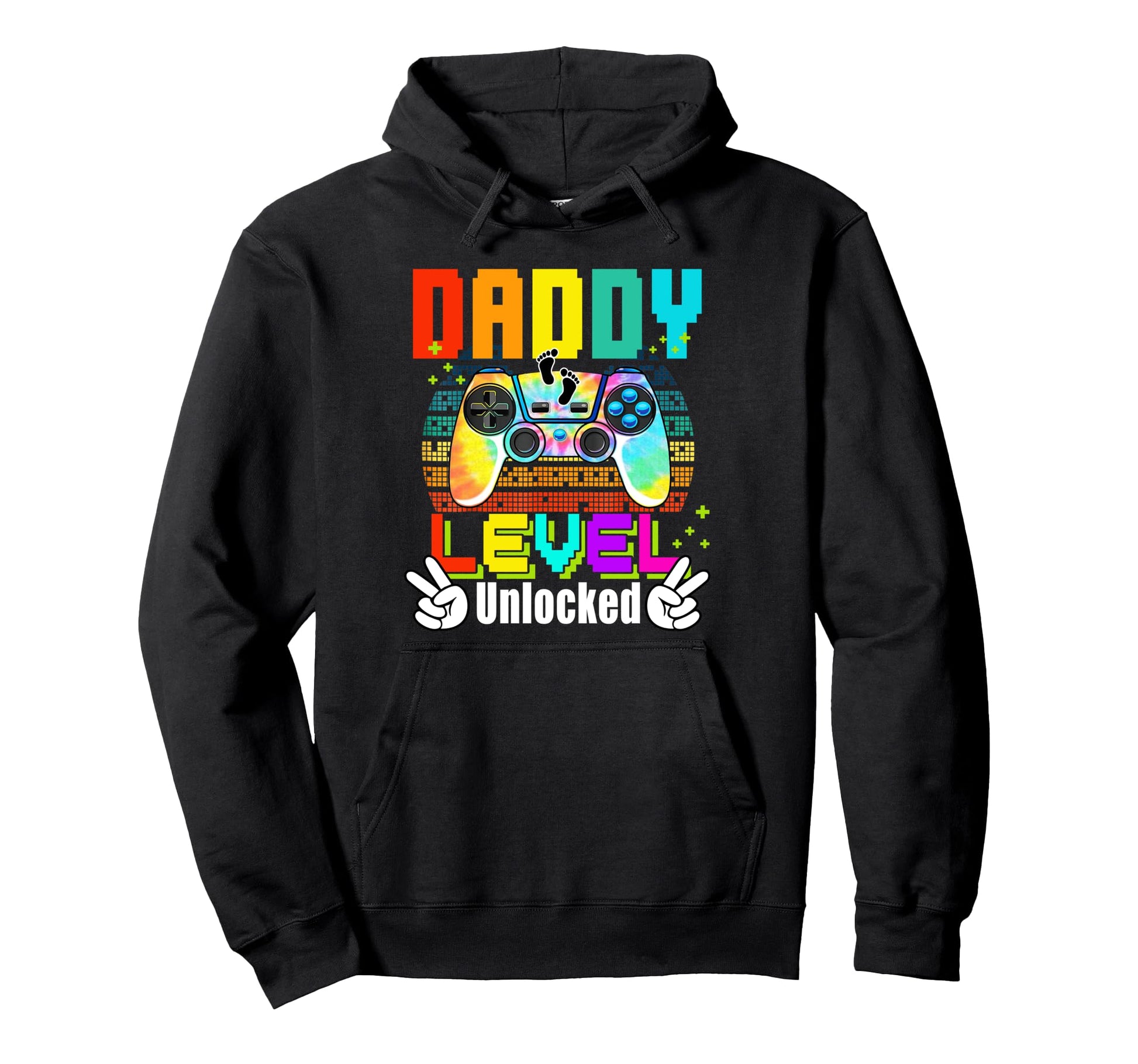 Daddy Level Unlocked Leveled Up To Hoodie - Aesthetic Graphic for Adults - T-Shirt, Sweatshirt, Hoodie