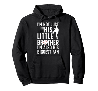 His Biggest Fan Baseball Brother Hoodie - Graphic Print for Adults - T-Shirt, Sweatshirt, Hoodie