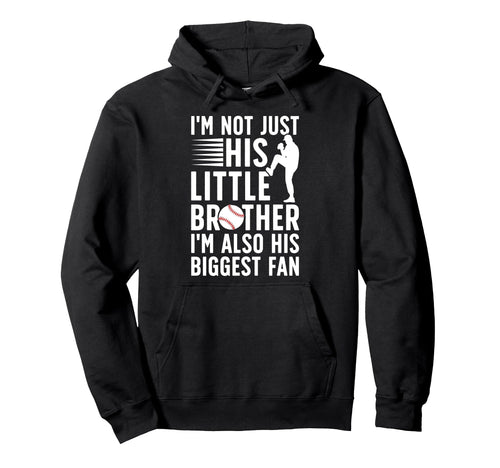His Biggest Fan Baseball Brother Hoodie - Graphic Print for Adults - T-Shirt, Sweatshirt, Hoodie