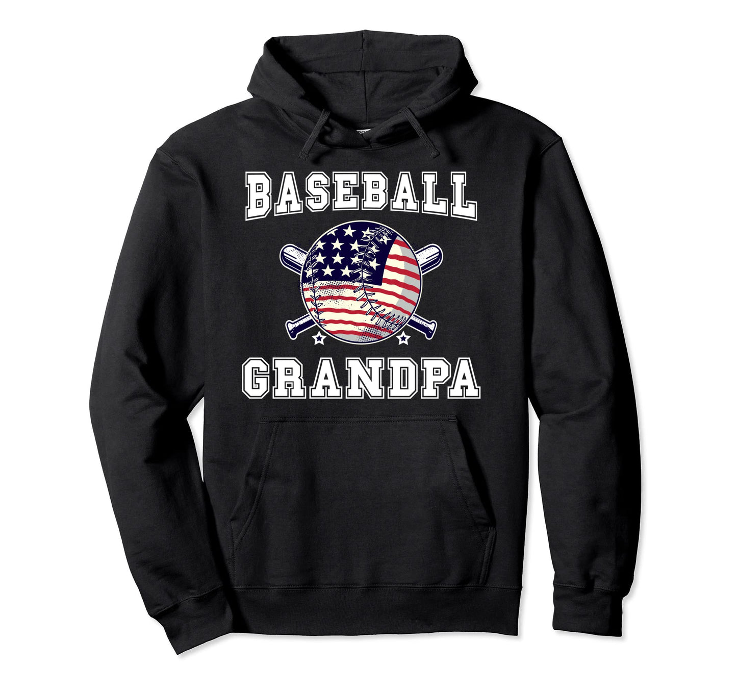 Grandfather Usa American Flag Baseball Hoodie - Trendy Graphic for Adults - T-Shirt, Sweatshirt, Hoodie