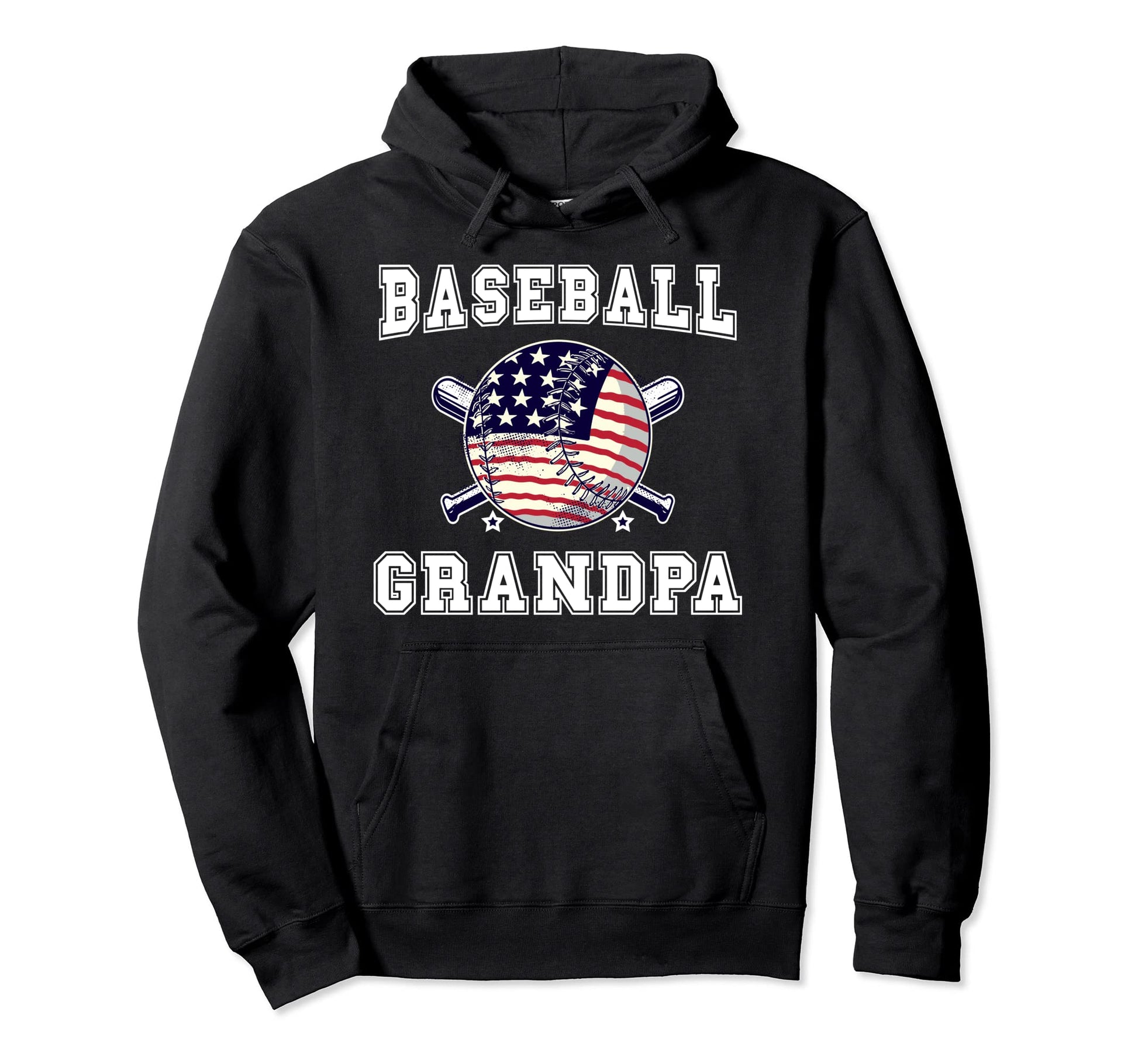 Grandfather Usa American Flag Baseball Hoodie - Trendy Graphic for Adults - T-Shirt, Sweatshirt, Hoodie