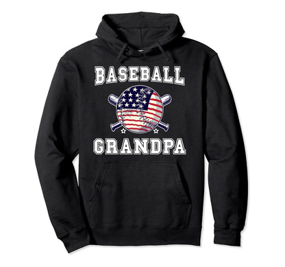 Grandfather Usa American Flag Baseball Hoodie - Trendy Graphic for Adults - T-Shirt, Sweatshirt, Hoodie