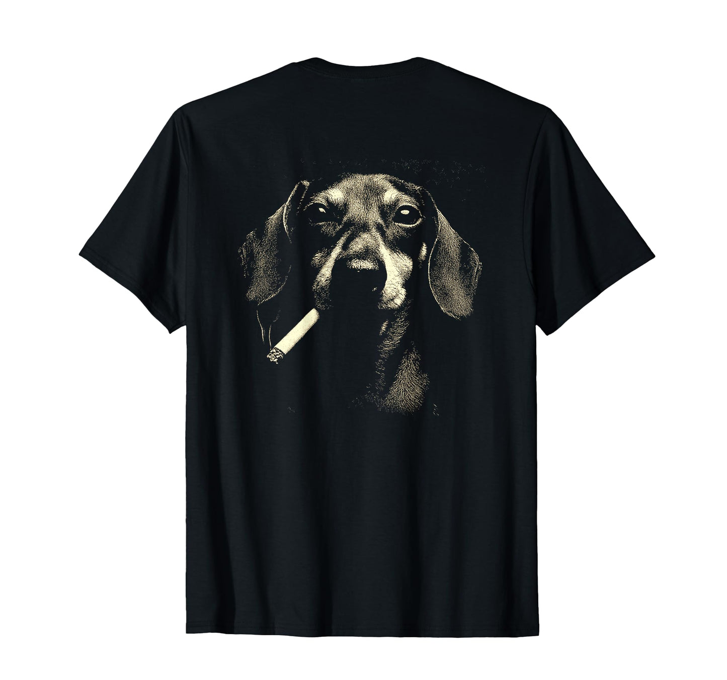Dachshund Smoking Cigarette Grunge Meme 90S T-Shirt - Graphic Print Unisex - T-Shirt, Sweatshirt, Hoodie
