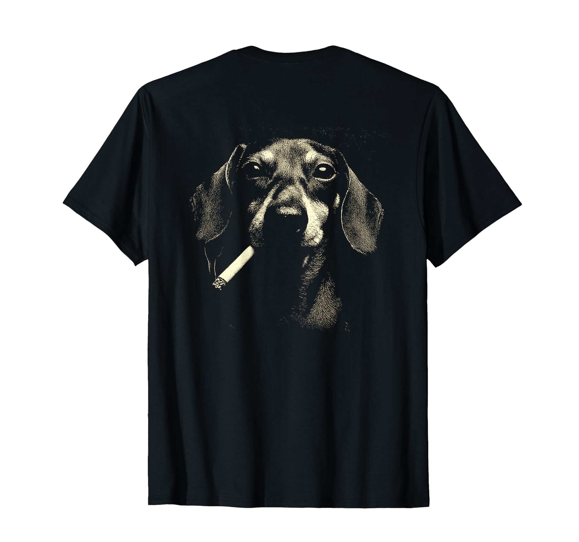Dachshund Smoking Cigarette Grunge Meme 90S T-Shirt - Graphic Print Unisex - T-Shirt, Sweatshirt, Hoodie