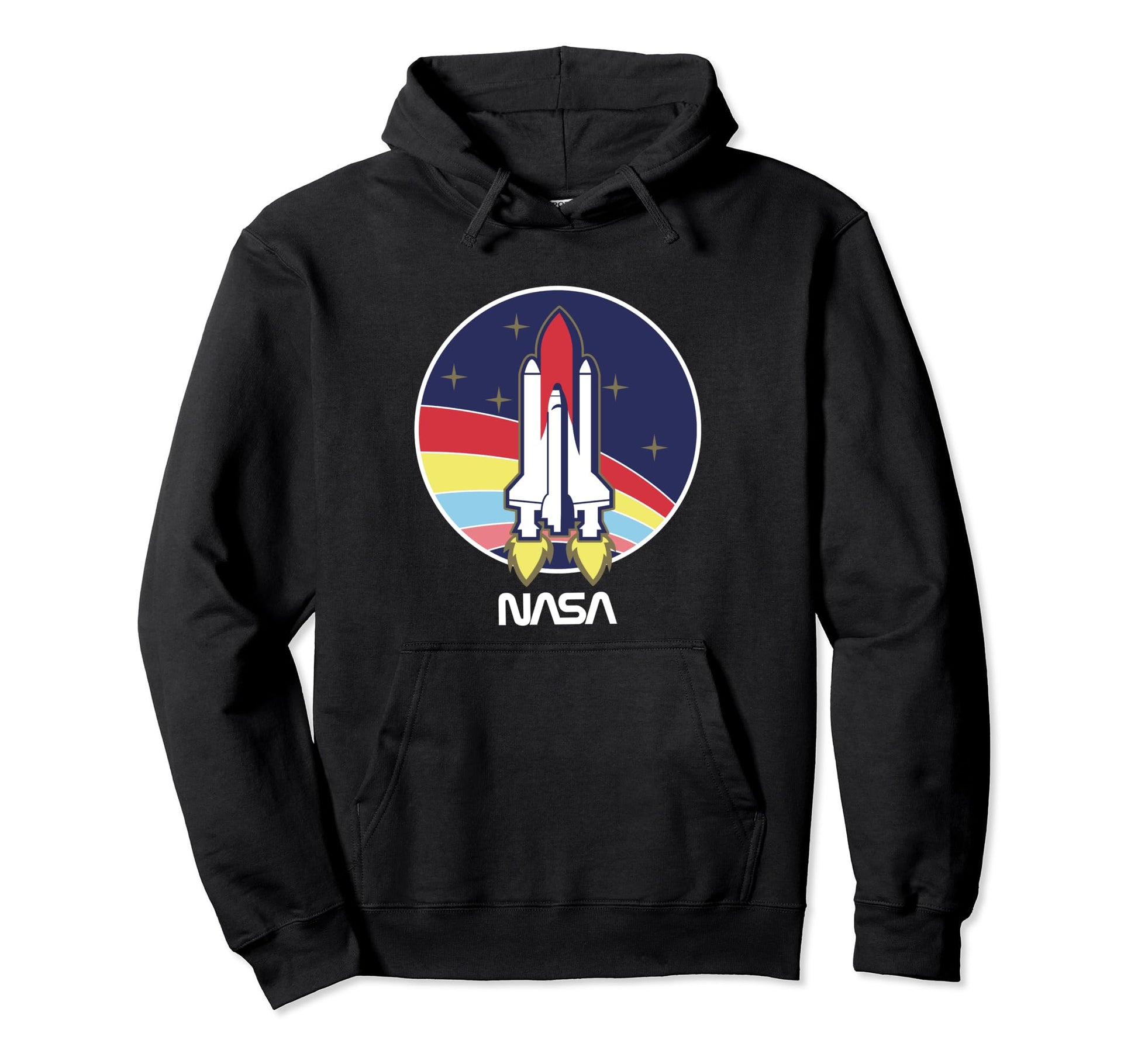 Nasa Space Shuttle Rainbow Color Pop Hoodie - Streetwear Style for Adults - T-Shirt, Sweatshirt, Hoodie
