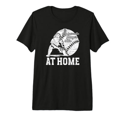 Mens Baseball Catcher Dad Proud Father T-Shirt - Novelty Apparel Men Women - T-Shirt, Sweatshirt, Hoodie