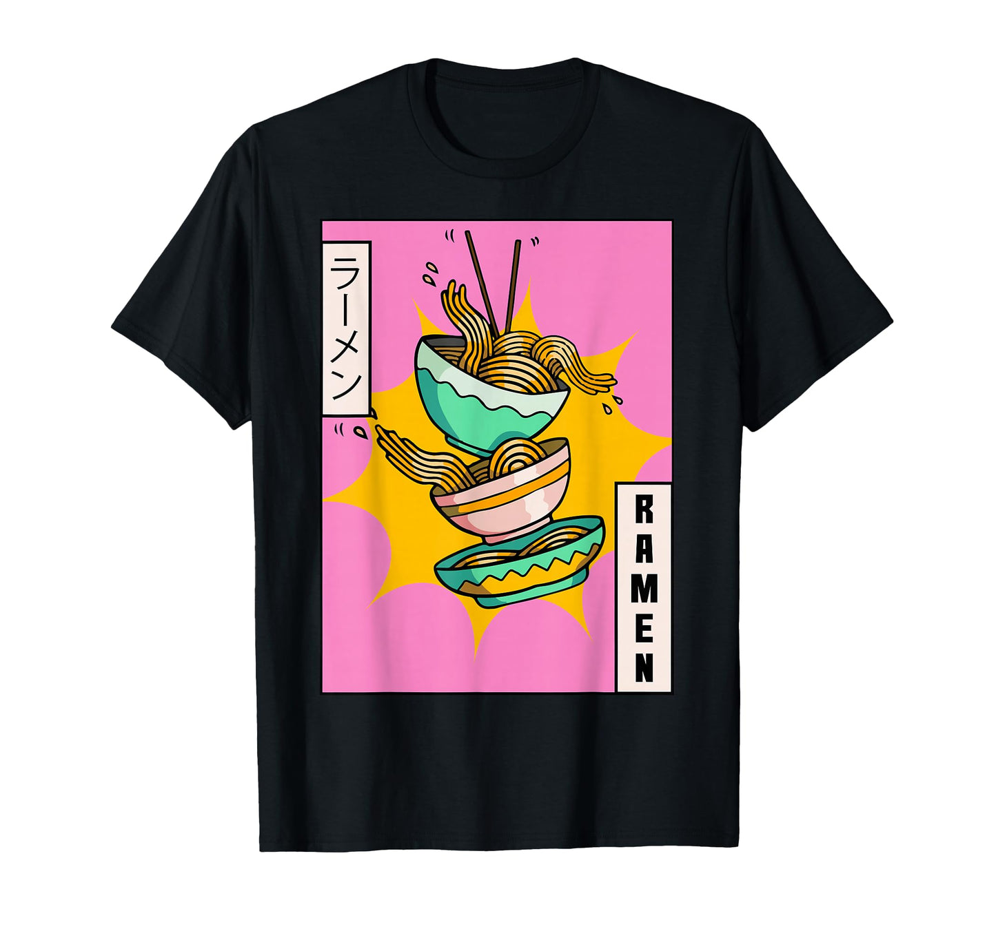Ramen Noodles Japanese Vaporwave T-Shirt - Fun Novelty Design Men Women - T-Shirt, Sweatshirt, Hoodie