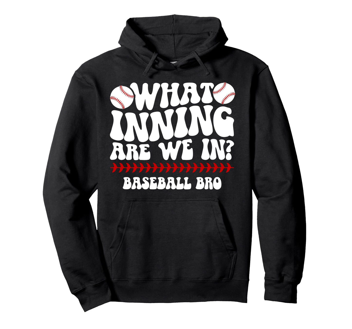 Baseball Brother Baseball Player Groovy Hoodie - Aesthetic Graphic Unisex - T-Shirt, Sweatshirt, Hoodie