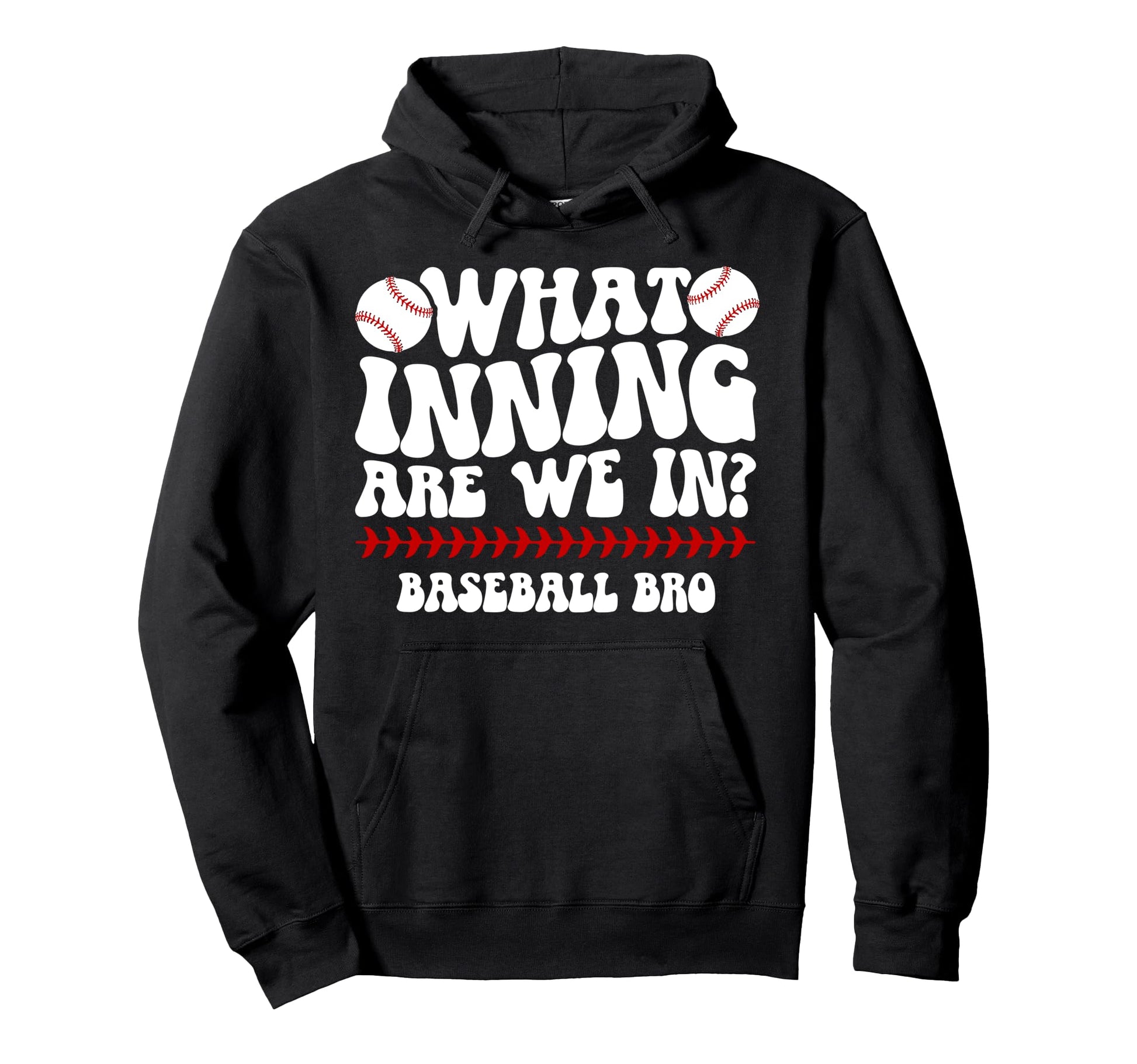 Baseball Brother Baseball Player Groovy Hoodie - Aesthetic Graphic Unisex - T-Shirt, Sweatshirt, Hoodie