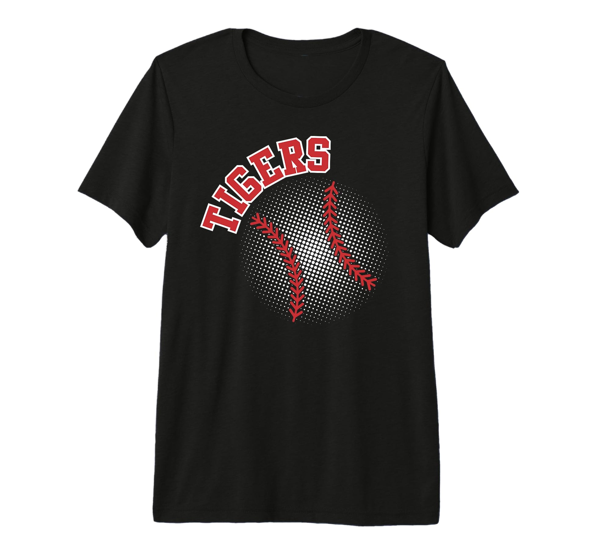 Red Tigers Baseball Mom Game Day T-Shirt - Unique Graphic for Adults - T-Shirt, Sweatshirt, Hoodie