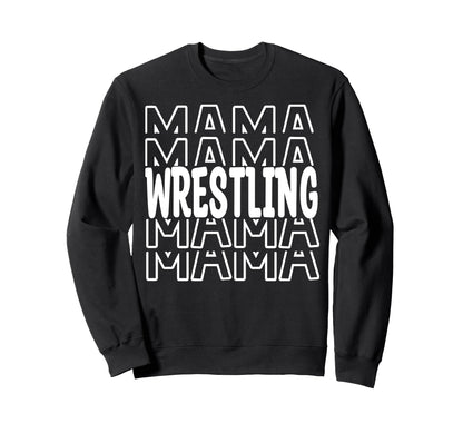 Wrestling Mama School Team Sports Sweatshirt - Minimalist Print for Adults - T-Shirt, Sweatshirt, Hoodie