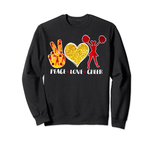 Peace Love Cheer Sweatshirt - Aesthetic Graphic Unisex - T-Shirt, Sweatshirt, Hoodie