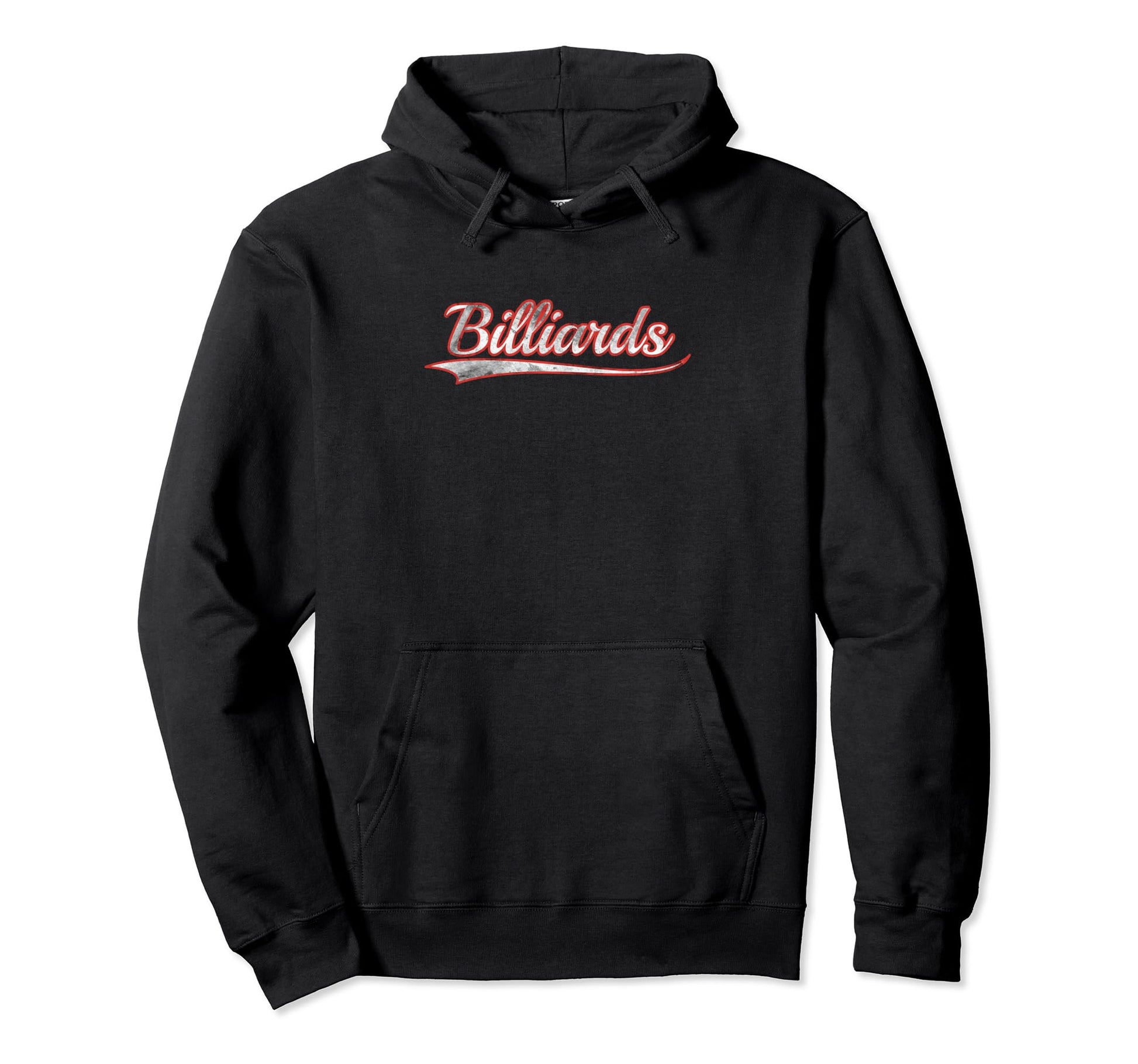 Billiards Varsity Distressed Throwback Hoodie - Aesthetic Graphic Unisex - T-Shirt, Sweatshirt, Hoodie