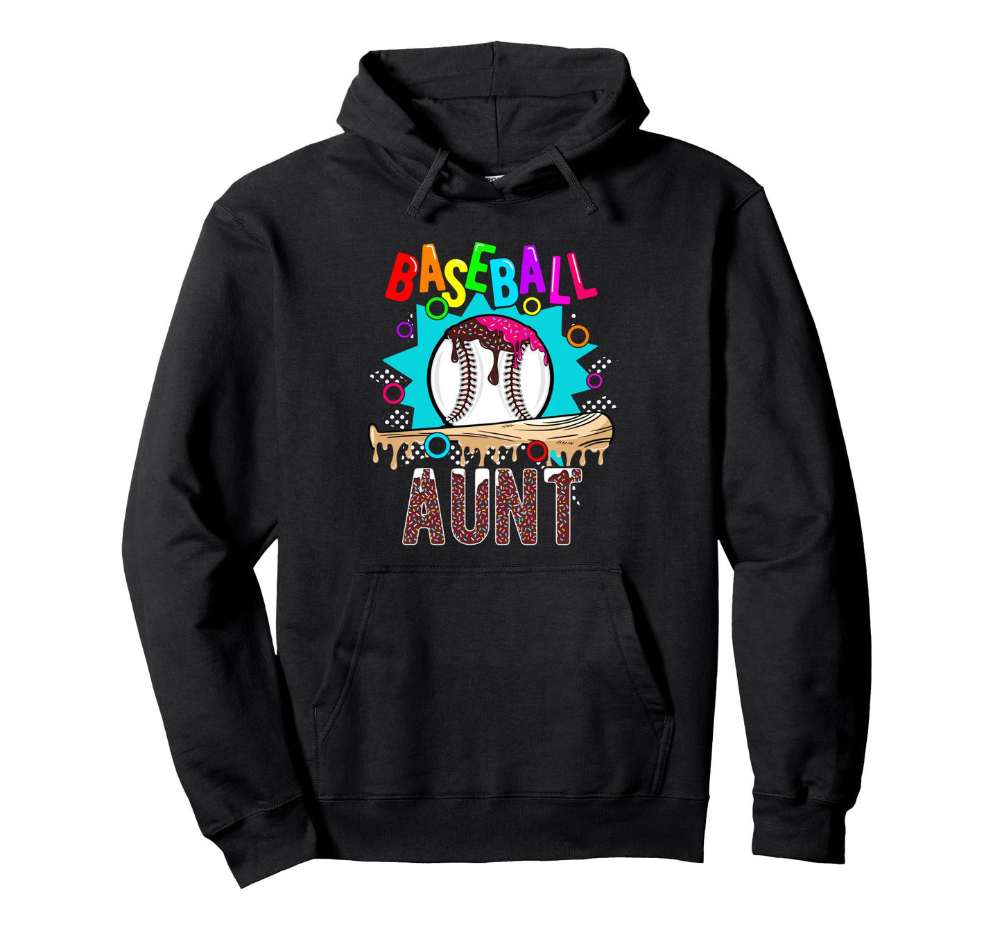 Baseball Aunt Hoodie - Unique Graphic Unisex - T-Shirt, Sweatshirt, Hoodie