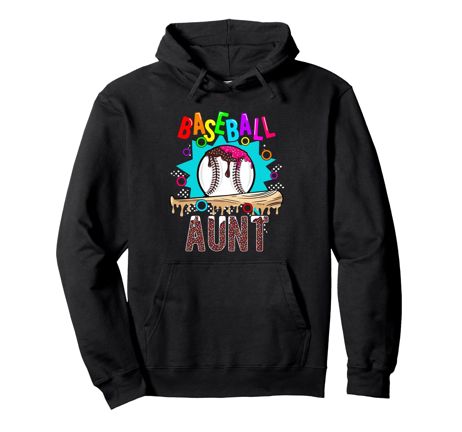 Baseball Aunt Hoodie - Unique Graphic Unisex - T-Shirt, Sweatshirt, Hoodie