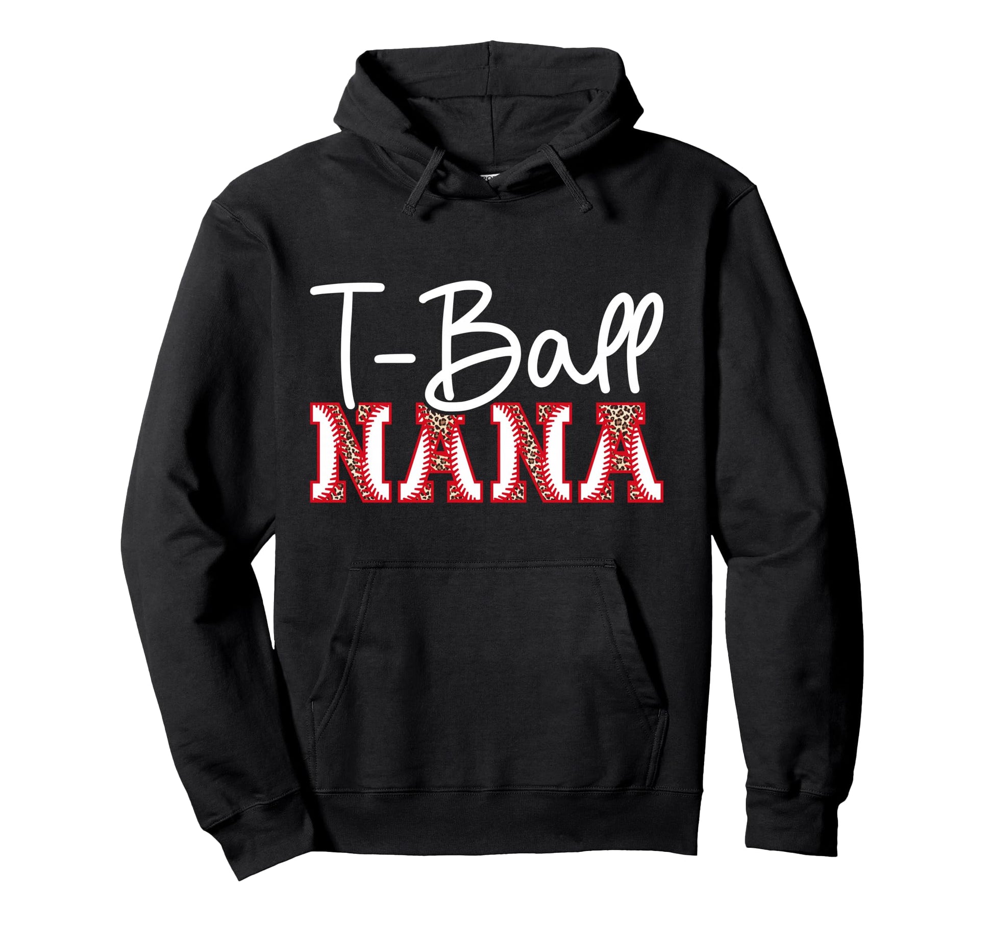 T Ball Nana Leopard Baseball T Ball Hoodie - Fun Novelty Design Unisex - T-Shirt, Sweatshirt, Hoodie