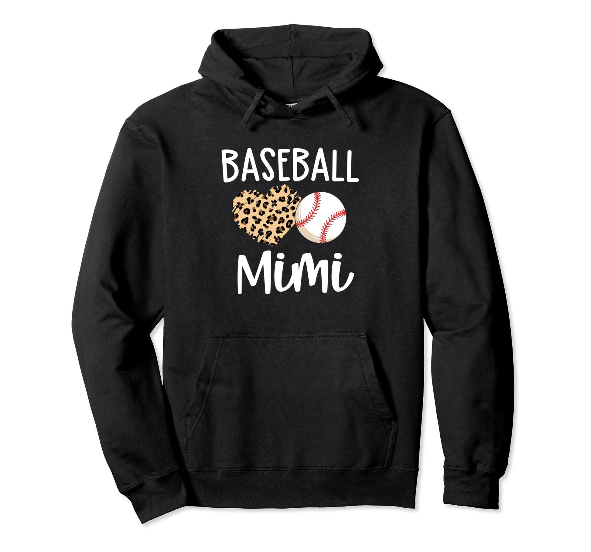 Baseball Mimi Leopard Baseball Gift Hoodie - Novelty Apparel Men Women - T-Shirt, Sweatshirt, Hoodie