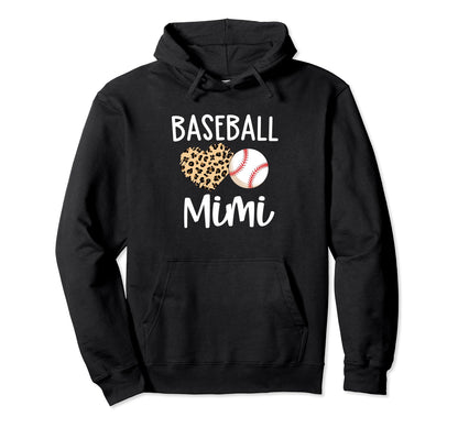 Baseball Mimi Leopard Baseball Gift Hoodie - Novelty Apparel Men Women - T-Shirt, Sweatshirt, Hoodie