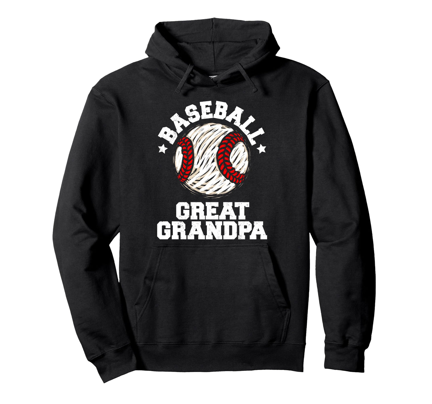 Baseball Great Grandpa Distressed Hoodie - Custom Art Print Men Women - T-Shirt, Sweatshirt, Hoodie