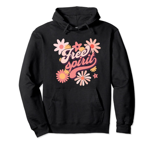 Groovy Floral Boho Free Spirit Hoodie - Novelty Apparel for Adults - T-Shirt, Sweatshirt, Hoodie