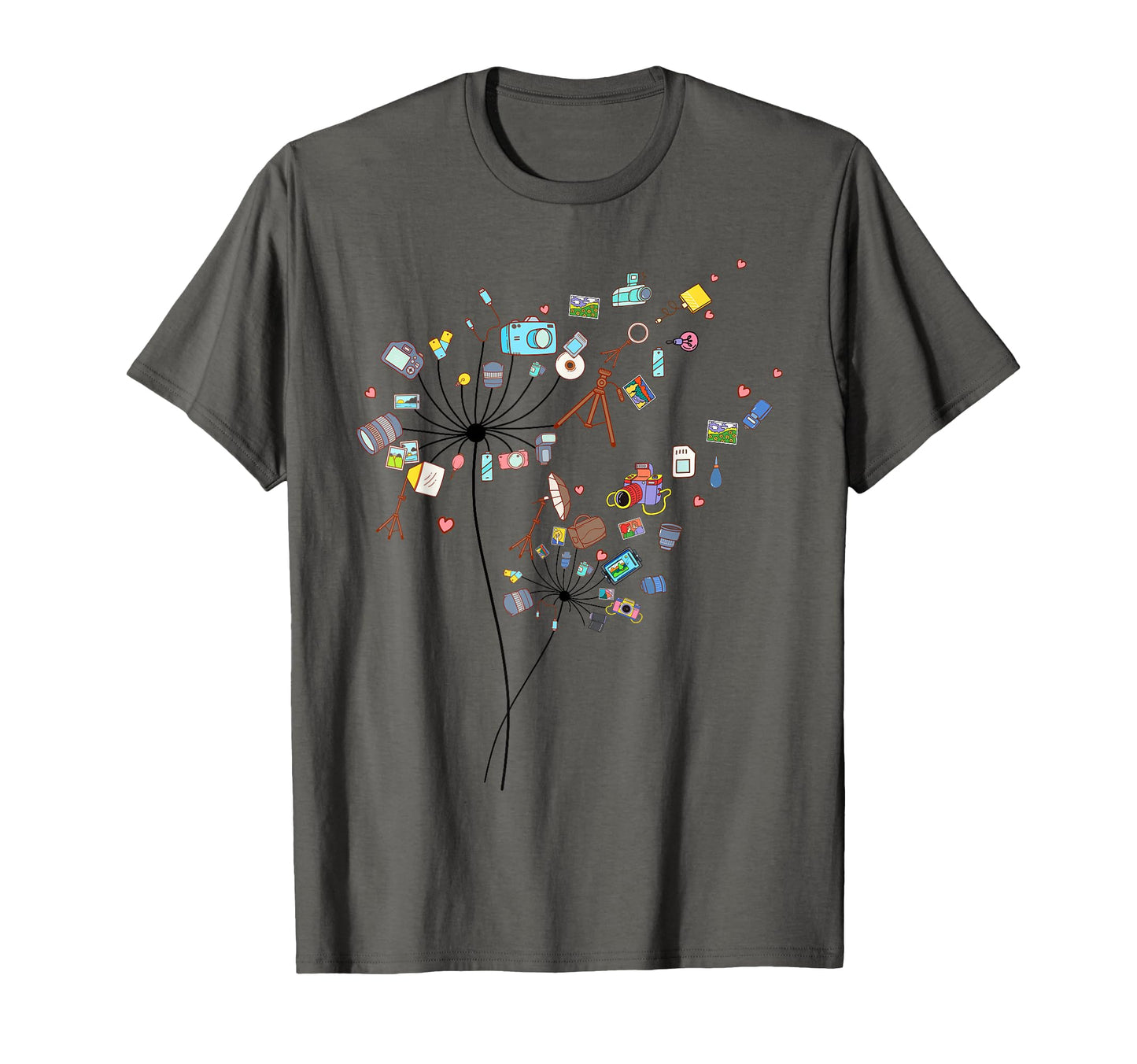 Photographer Camera Dandelion T-Shirt - Novelty Apparel Men Women - T-Shirt, Sweatshirt, Hoodie