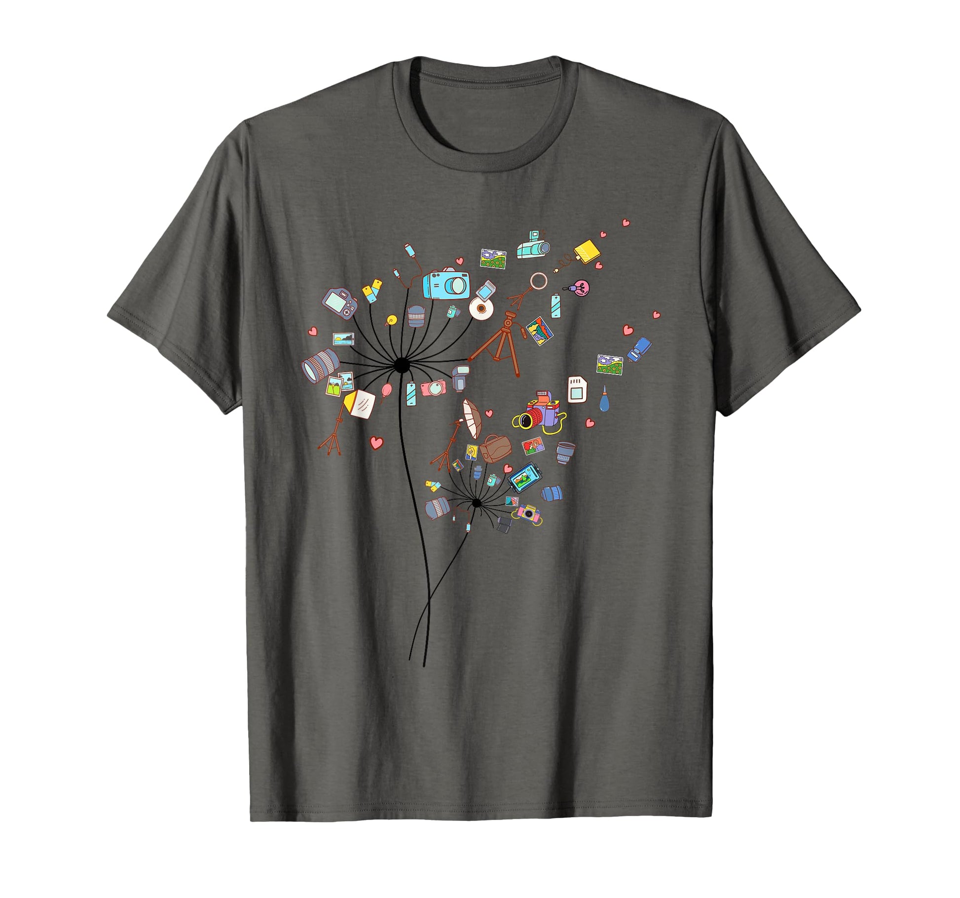 Photographer Camera Dandelion T-Shirt - Novelty Apparel Men Women - T-Shirt, Sweatshirt, Hoodie