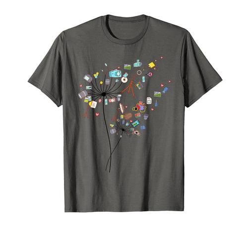 Photographer Camera Dandelion T-Shirt - Novelty Apparel Men Women - T-Shirt, Sweatshirt, Hoodie