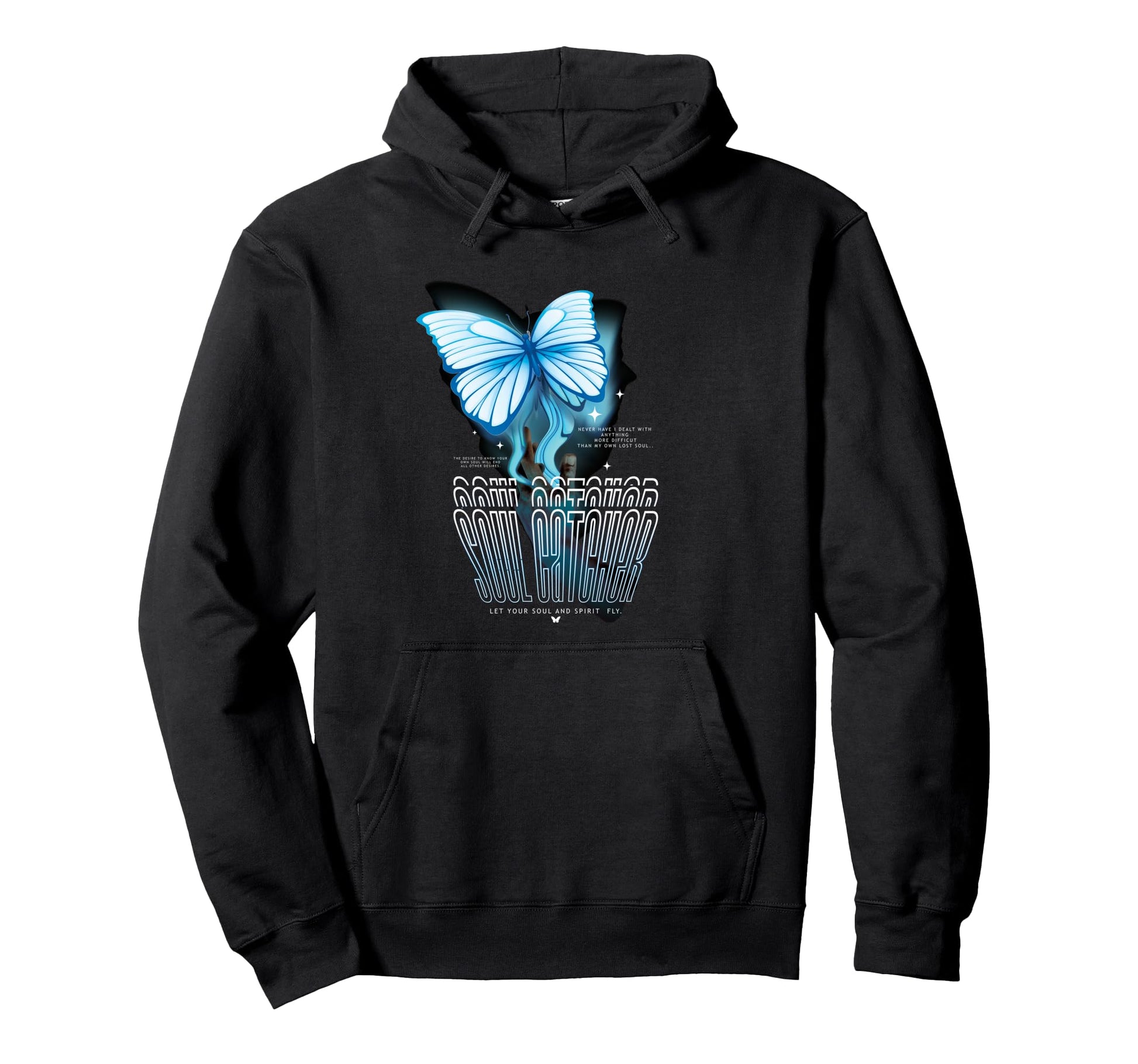 Butterfly Soul Catcher Aesthetic Hoodie - Aesthetic Graphic for Adults - T-Shirt, Sweatshirt, Hoodie