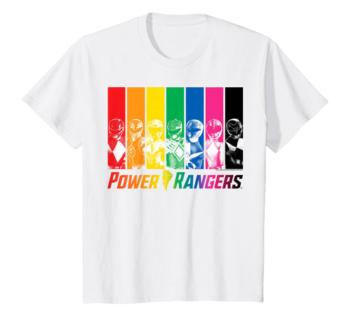 Power Rangers Distressed Rainbow T-Shirt - Casual Everyday Wear for Adults - T-Shirt, Sweatshirt, Hoodie