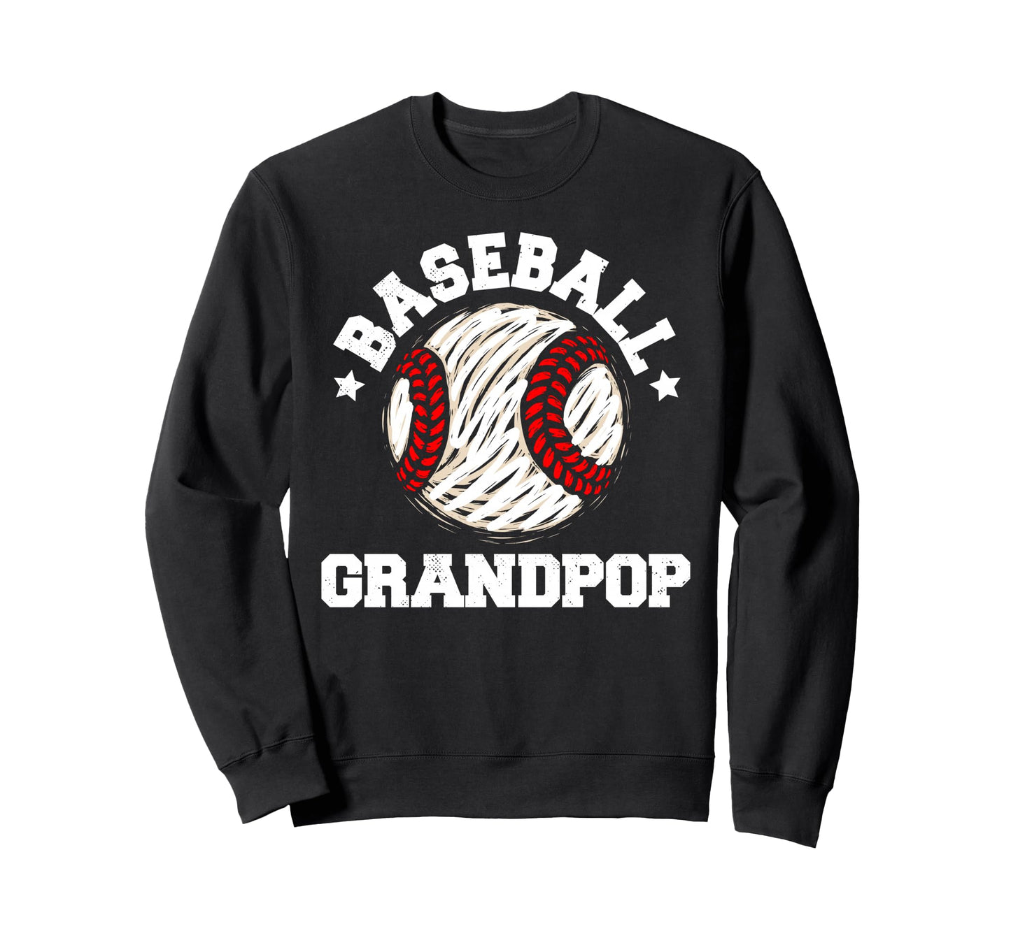 Baseball Grandpop Distressed Funny Sweatshirt - Novelty Apparel Men Women - T-Shirt, Sweatshirt, Hoodie
