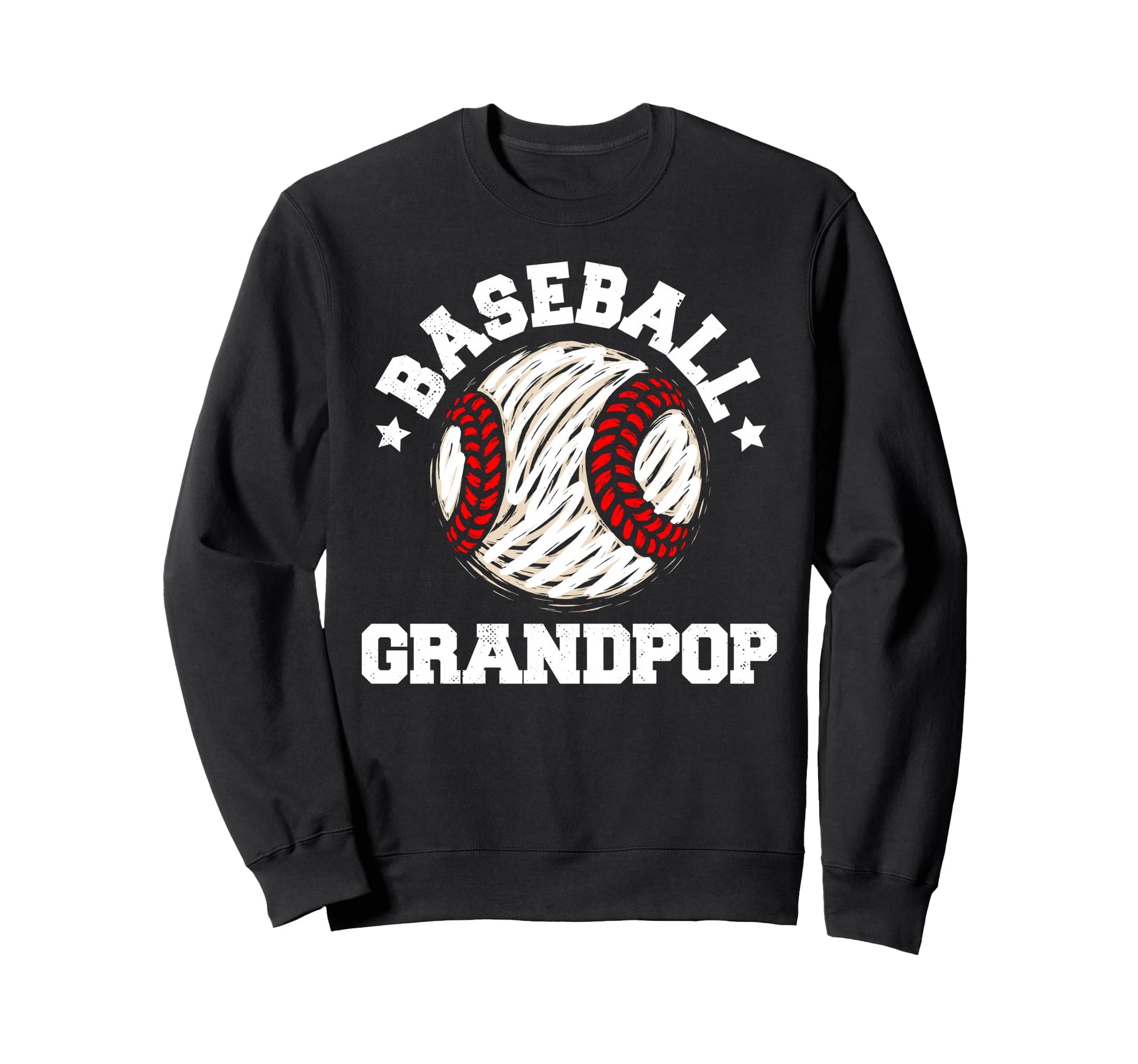 Baseball Grandpop Distressed Funny Sweatshirt - Novelty Apparel Men Women - T-Shirt, Sweatshirt, Hoodie