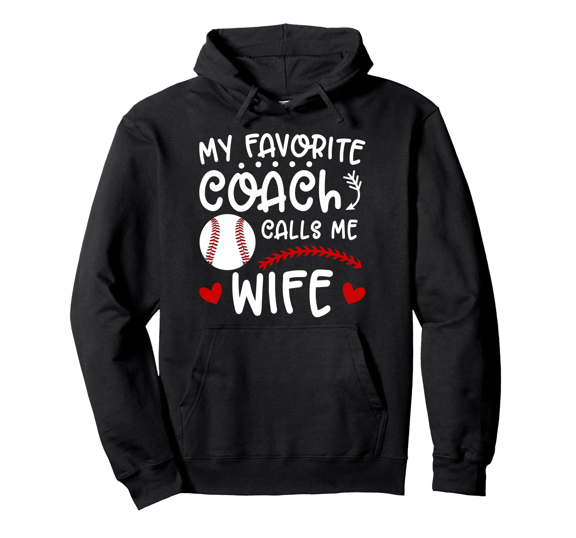 Proud Baseball Coachs Wife Baseball Hoodie - Aesthetic Graphic for Adults - T-Shirt, Sweatshirt, Hoodie