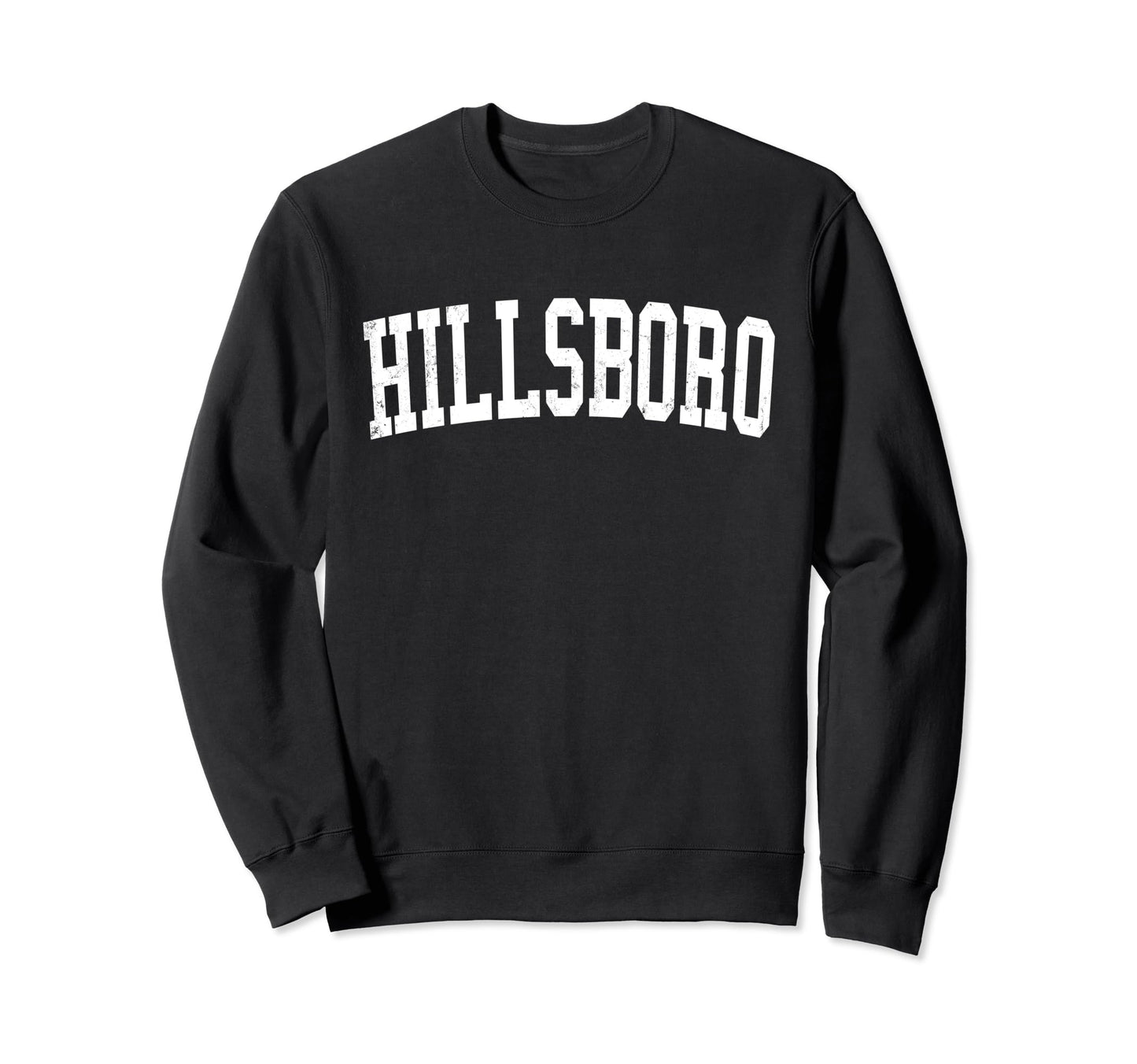 Hillsboro Tx Distressed White Sweatshirt - Minimalist Print for Adults - T-Shirt, Sweatshirt, Hoodie
