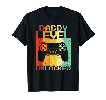 Daddy Level Unlocked Fathers Day Funny T-Shirt - Trendy Graphic Unisex - T-Shirt, Sweatshirt, Hoodie