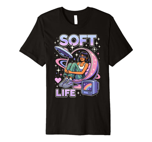 Soft Life Aesthetic Y2K Pastel Vaporwave T-Shirt - Custom Art Print Unisex - T-Shirt, Sweatshirt, Hoodie