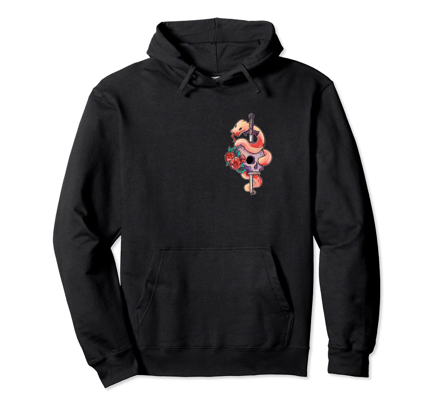 Kawaii Pastel Goth Creepy Skull Hoodie - Fun Novelty Design for Adults - T-Shirt, Sweatshirt, Hoodie