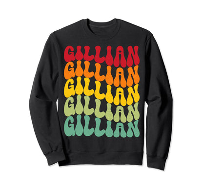 Gillian Rainbow Repetition Name Sweatshirt - Novelty Apparel for Adults - T-Shirt, Sweatshirt, Hoodie