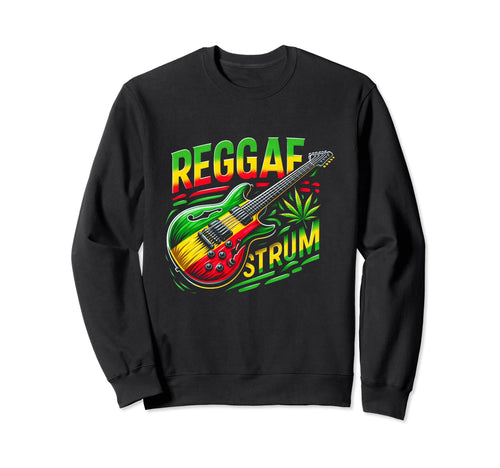 Vibrant Rastafari Reggae Music Sweatshirt - Minimalist Print for Adults - T-Shirt, Sweatshirt, Hoodie