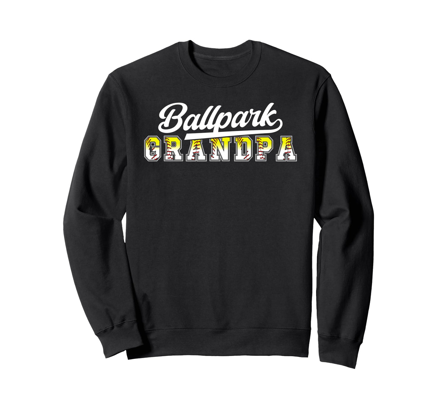Ballpark Grandpa Baseball Softball Sweatshirt - Aesthetic Graphic Unisex - T-Shirt, Sweatshirt, Hoodie