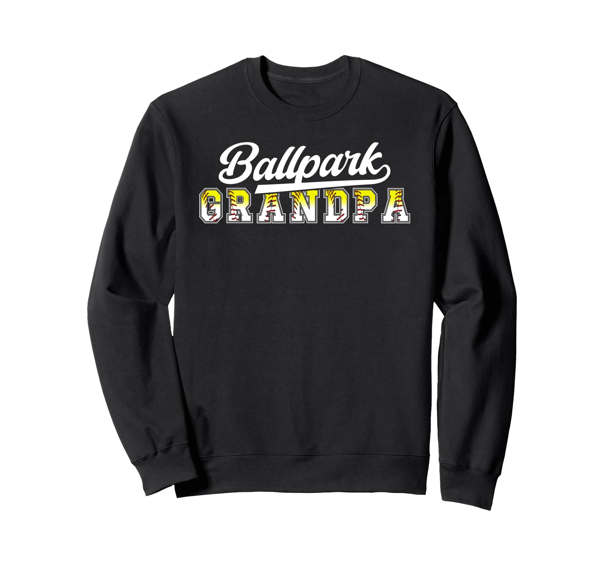 Ballpark Grandpa Baseball Softball Sweatshirt - Aesthetic Graphic Unisex - T-Shirt, Sweatshirt, Hoodie