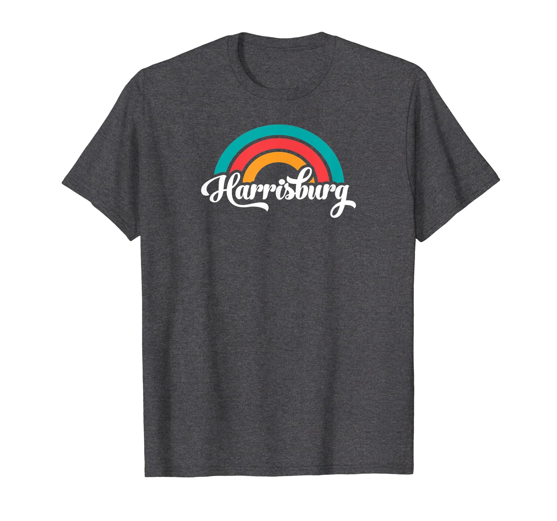 Harrisburg Pa Script Rainbow T-Shirt - Unique Graphic for Adults - T-Shirt, Sweatshirt, Hoodie