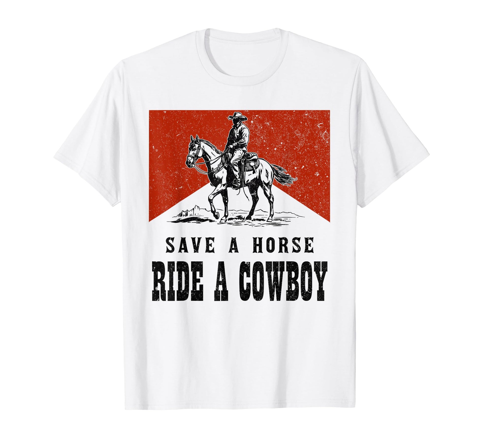 Western Country Save Horse Ride T-Shirt - Minimalist Print for Adults - T-Shirt, Sweatshirt, Hoodie