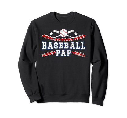 Baseball Pap Best Grandpa Pap Sweatshirt - Novelty Apparel Men Women - T-Shirt, Sweatshirt, Hoodie