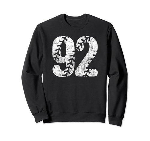 Baseball Softball Mom 92 Number 92 Sweatshirt - Trendy Graphic Unisex - T-Shirt, Sweatshirt, Hoodie